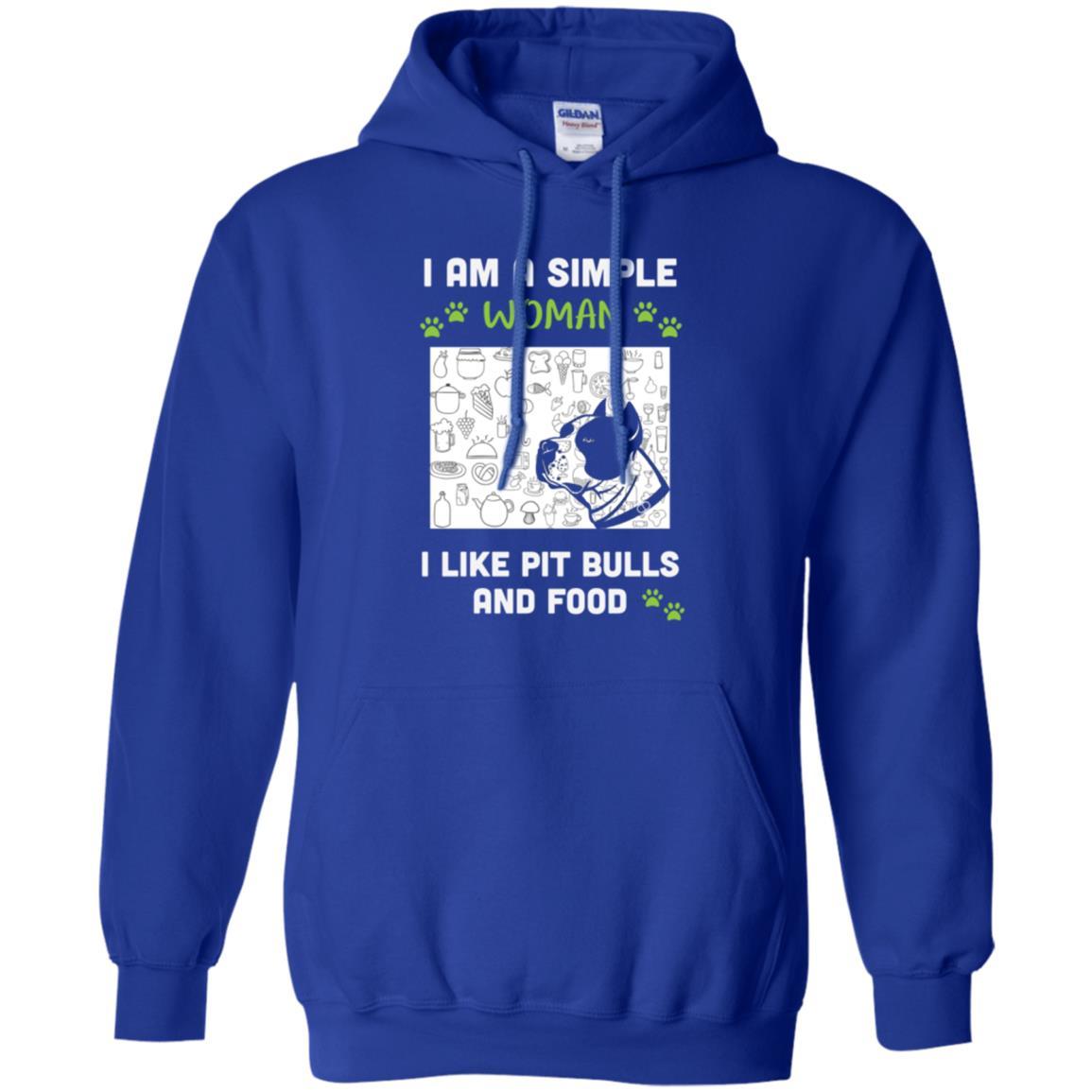 Pitbull Lover T-shirt I Am A Simple Woman I Like Pit Bulls Royal