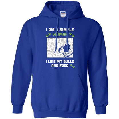 Pitbull Lover T-shirt I Am A Simple Woman I Like Pit Bulls Royal
