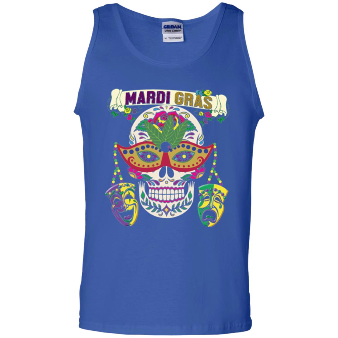 Mardi Gras Skull T-shirt Royal