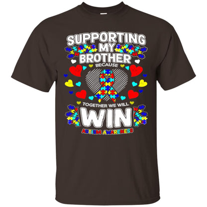 Autism Awareness Shirts For Supporting My Brother Dark Chocolate
