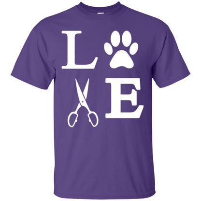 Love Dogs Dog Groomer Paw Dog Lover T-shirt Purple