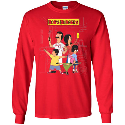 Family Group Hero Pose T-shirt Bob_s Burgers Red