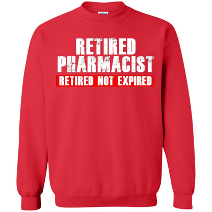 Funny Retired Pharmacist T-shirt Retired Not Expired Red