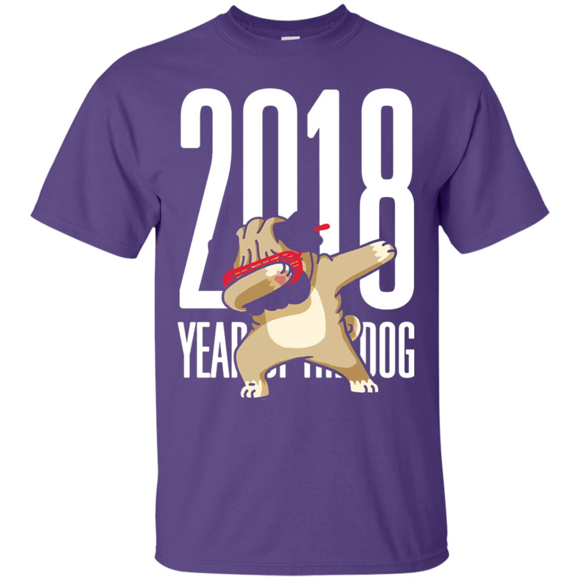 Dog Lover T-shirt 2018 Year Of The Dog Purple