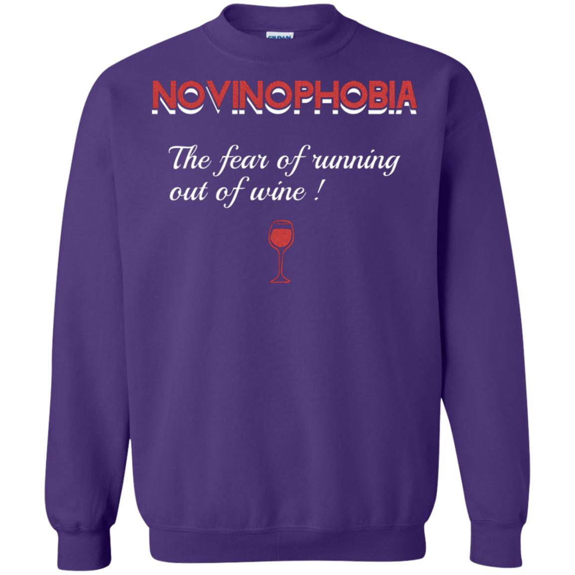 Novinophobia The Fear Of Running Out Of Wine Shirt Purple