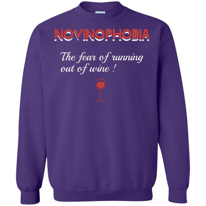 Novinophobia The Fear Of Running Out Of Wine Shirt Purple