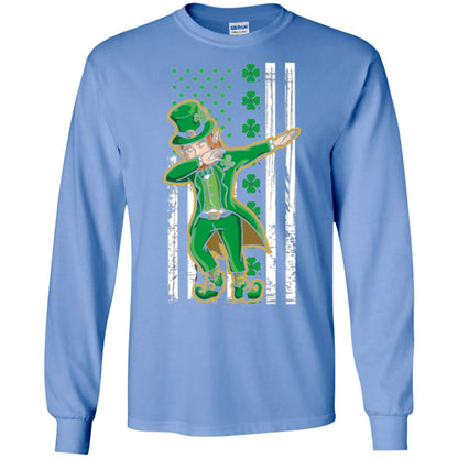 Dabbing Leprechaun St. Patrick's Day T-shirt Carolina Blue