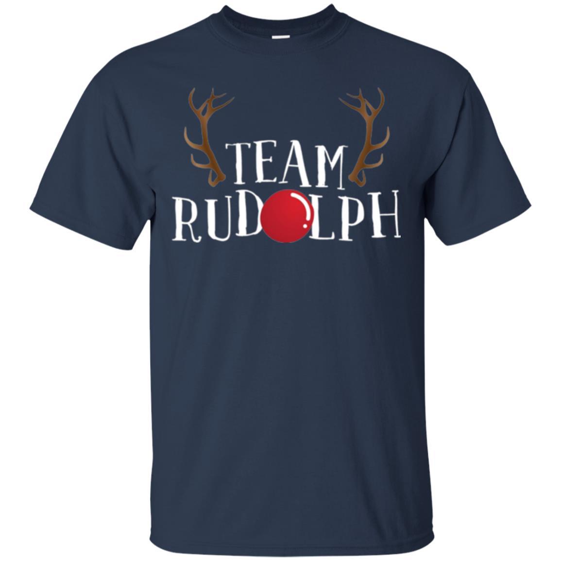 Christmas T-shirt Reindeer Team Rudolph Navy