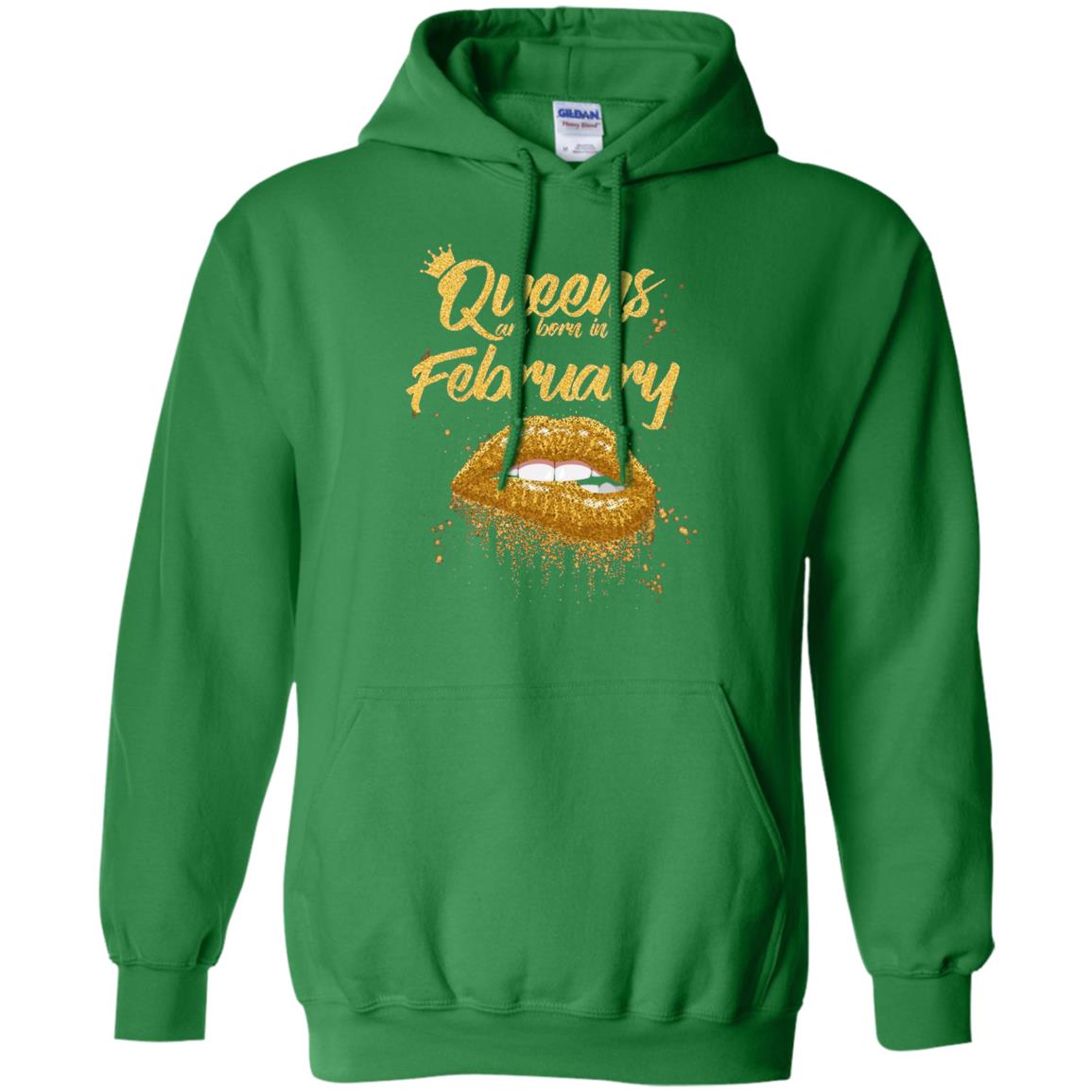 Black Women T-shirt Queens Are Born In February Birthday Irish Green