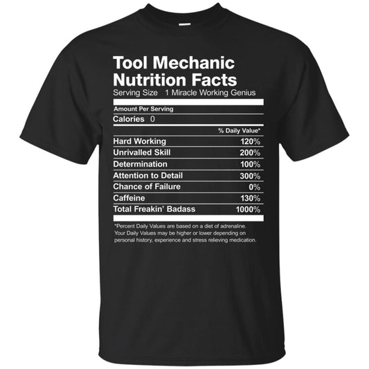 Tool Mechanic Uniform Funny T-shirt Black