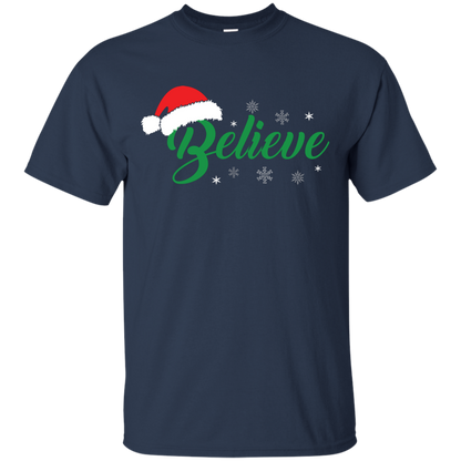 Christmas T-Shirt Believe In Santa Navy