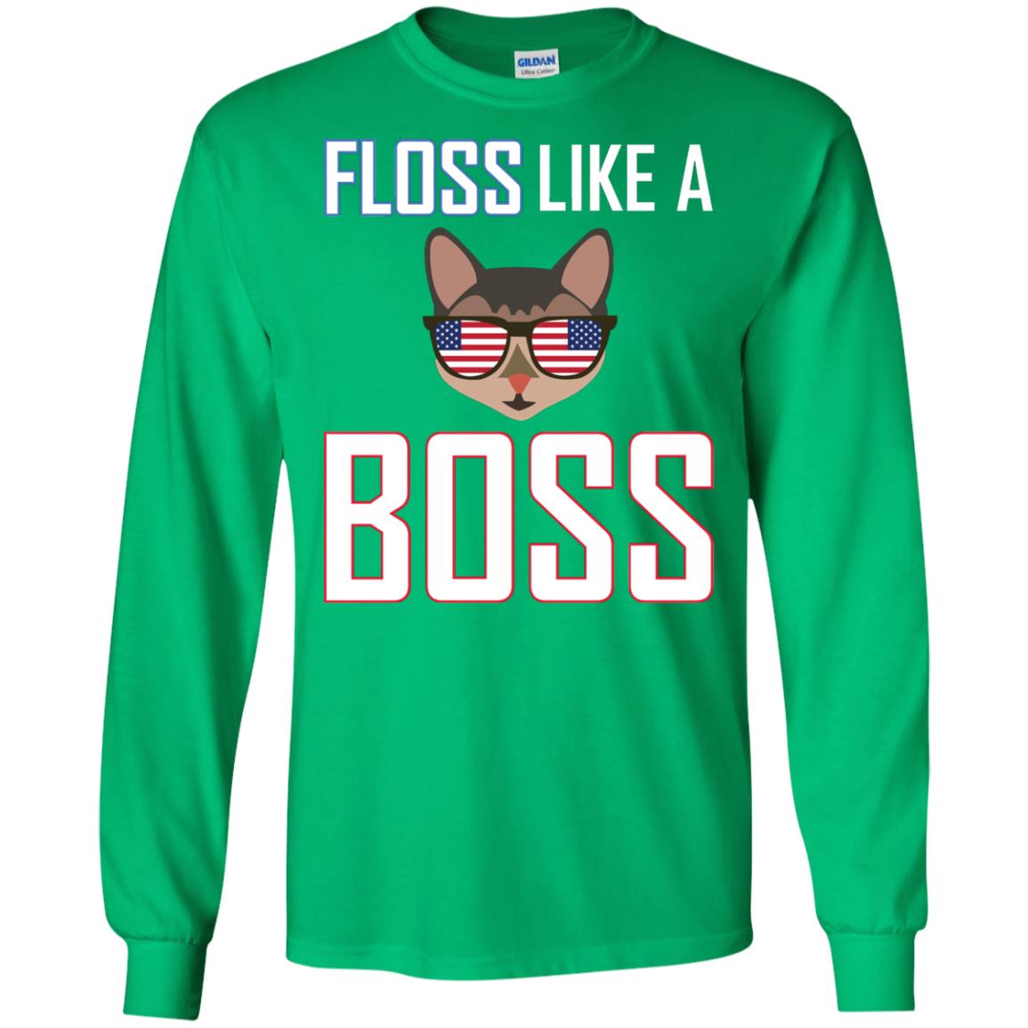 Floss Like A Boss Cat Shirt Irish Green
