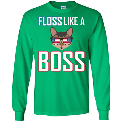 Floss Like A Boss Cat Shirt Irish Green