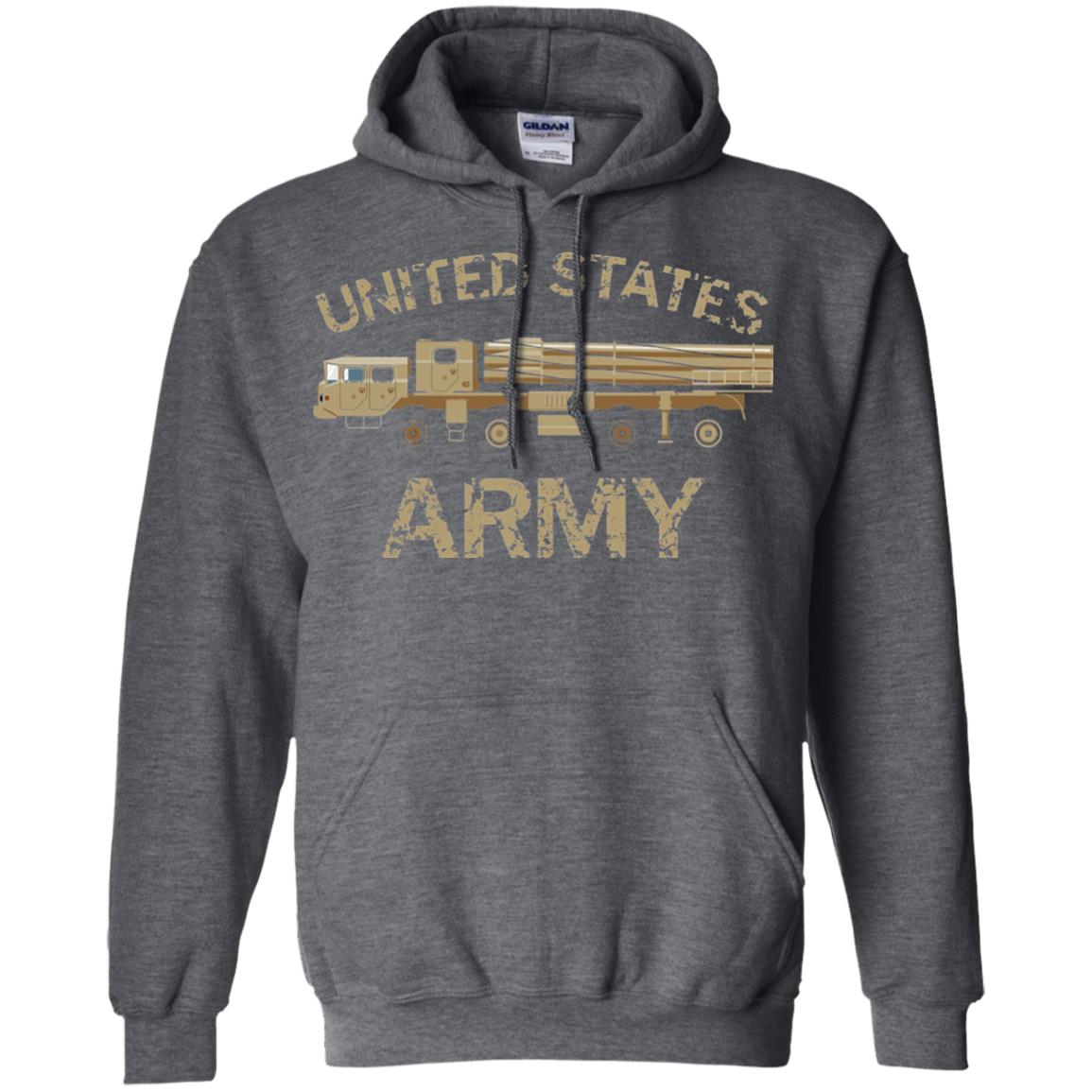 United States Army Missile Truck Vehicle Grunge T-shirt Dark Heather