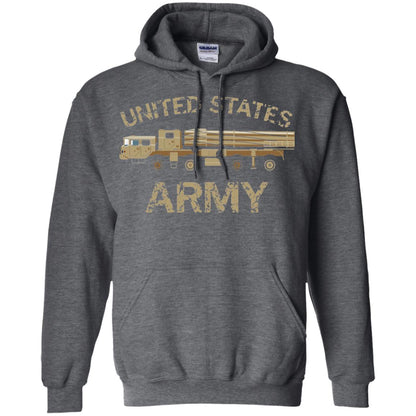 United States Army Missile Truck Vehicle Grunge T-shirt Dark Heather