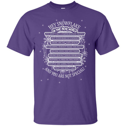 Hey Snowflake In The Real World You Don_t Get A Participation Trophy Military T-shirt Purple