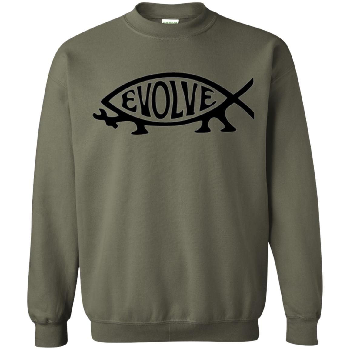 Darwin Evolution Evolve T-shirt Military Green