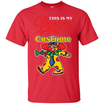 Purim Day T-shirt This Is My Purim Costume Red