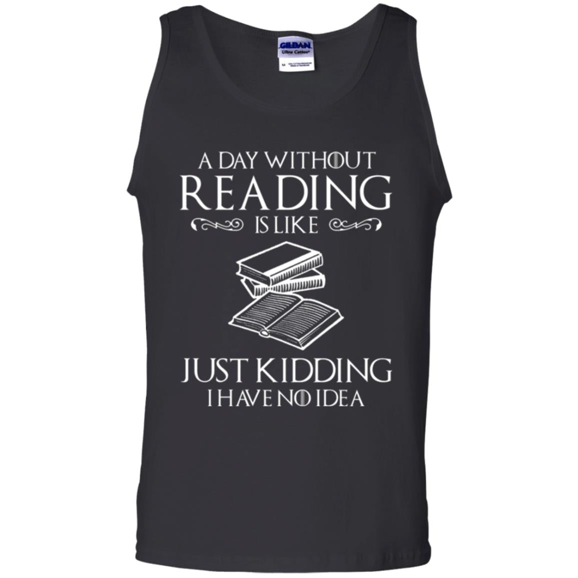 Book Lovers T-shirt A Day Without Reading Black