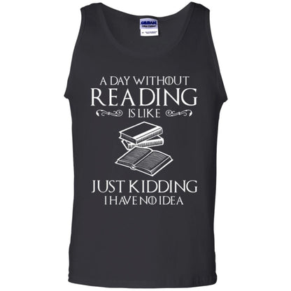 Book Lovers T-shirt A Day Without Reading Black