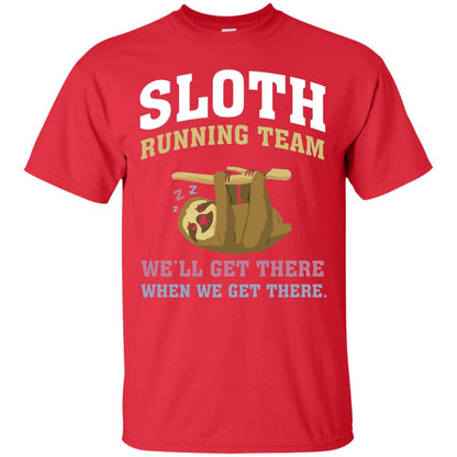 Sloth Running Team We Will Get There When We Get There Red