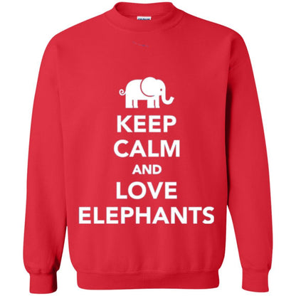Elephant Lover T-shirt Keep Calm And Love Elephants T-shirt Red
