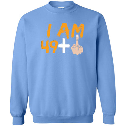 50th Birthday T Shirt I Am 49 Plus Carolina Blue