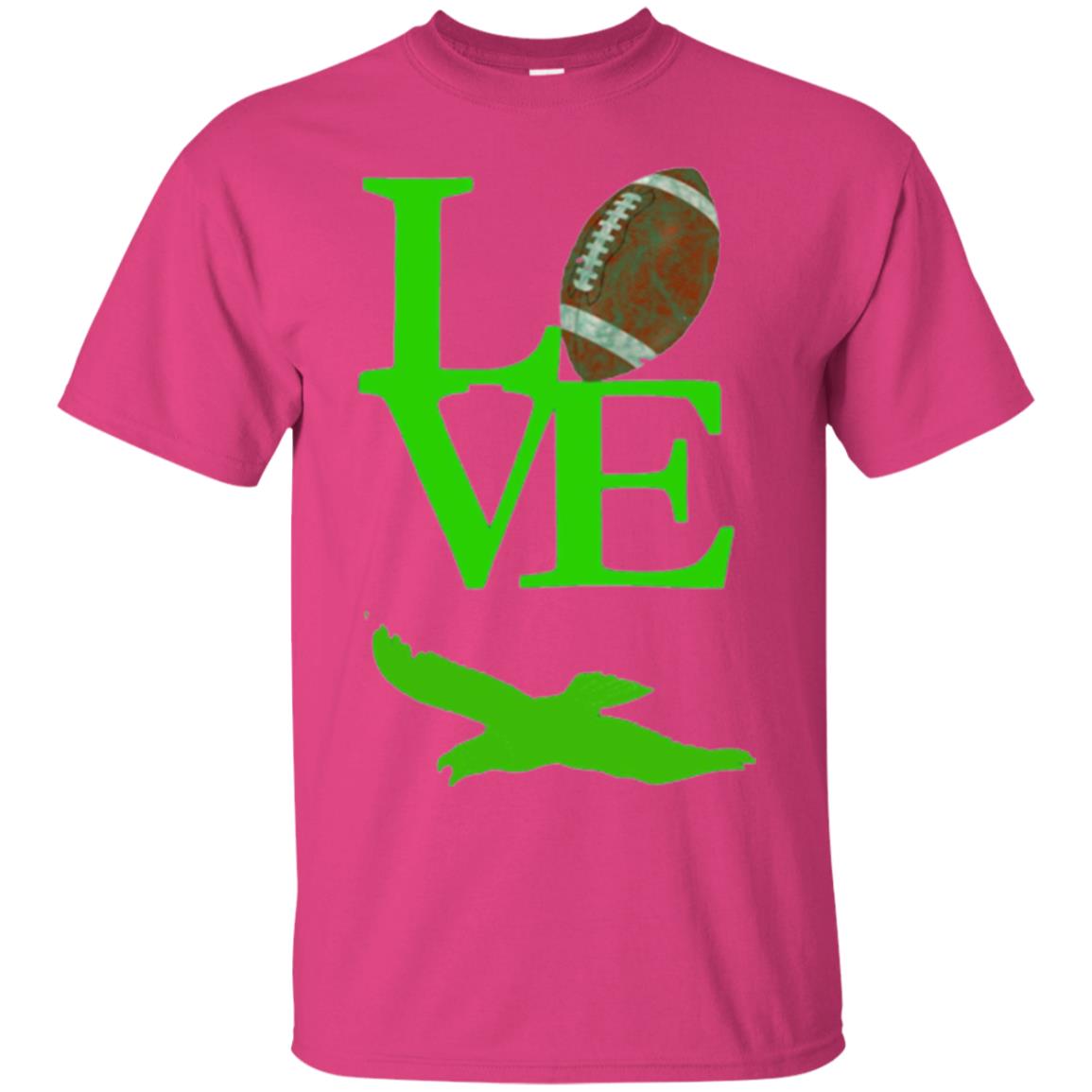 Football Lover T-shirt Love Football Flying Bird T-shirt Heliconia