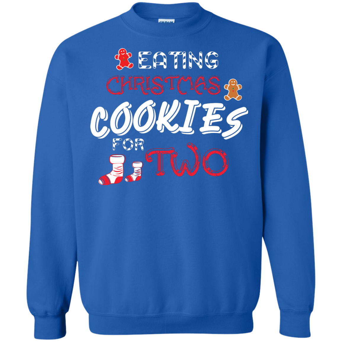Christmas T-shirt Eating Christmas Cookies For Two Royal