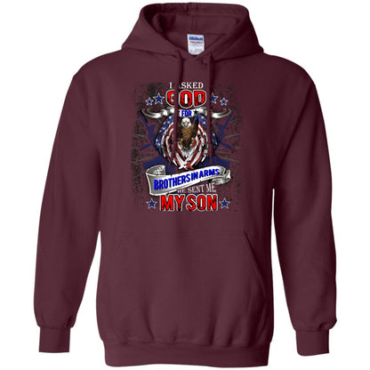 God Sent Me My Veteran Son Daddy T-shirt Maroon