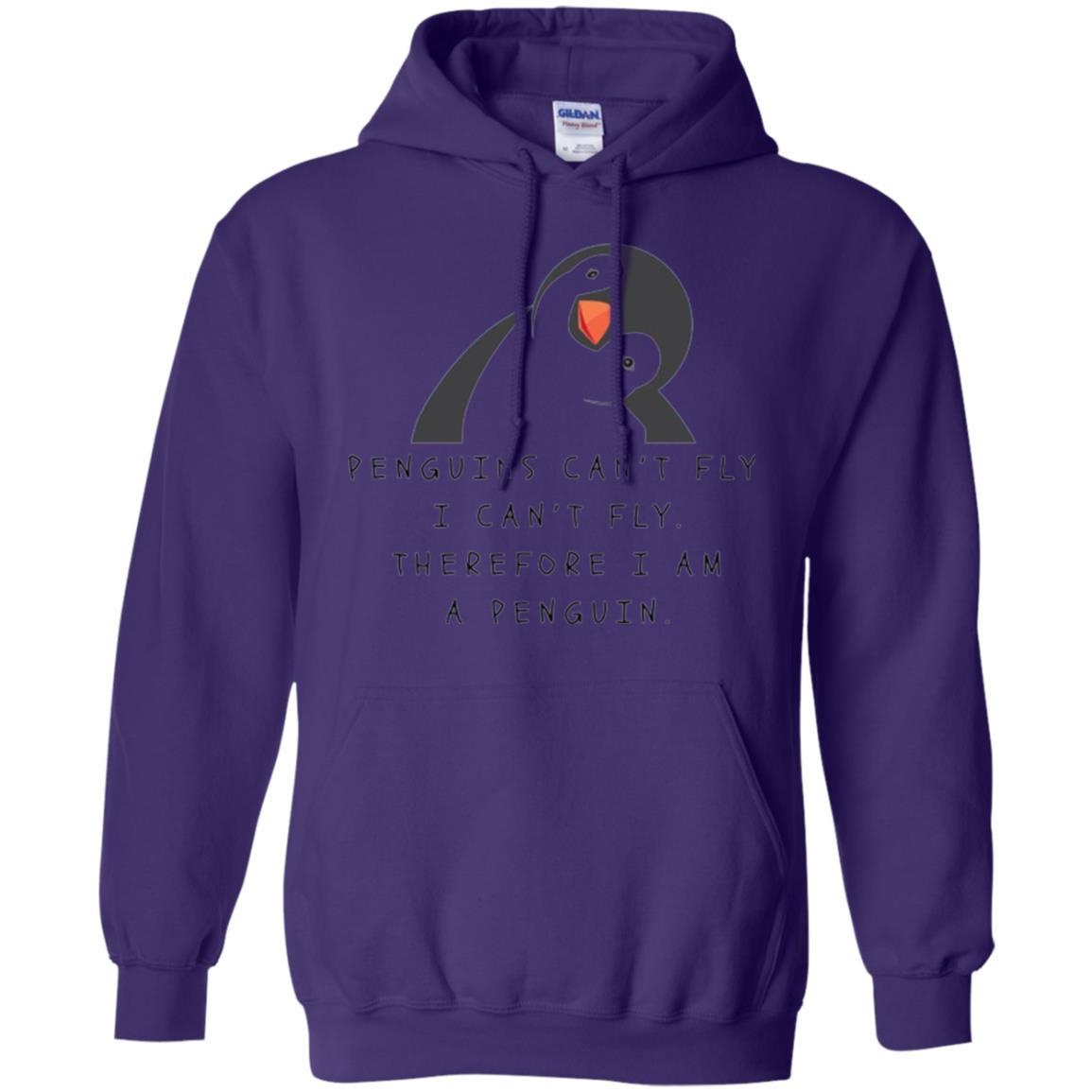 Penguins T-shirt Penguins Can't Fly I Can't Fly Purple