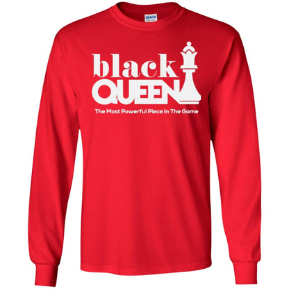 Black Queen The Most Powerful Piece In The Game Proud Black Woman T-shirt Red