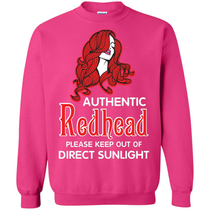 Authentic Redhead Please Keep Out Of Direct Sunlight Cool Redhead Gift Shirt For Girls Heliconia