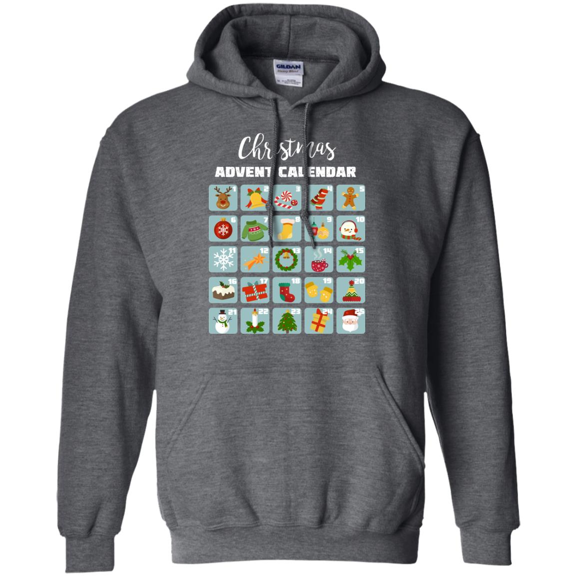 Christmas Calendar December 2018 Gift Shirt Dark Heather