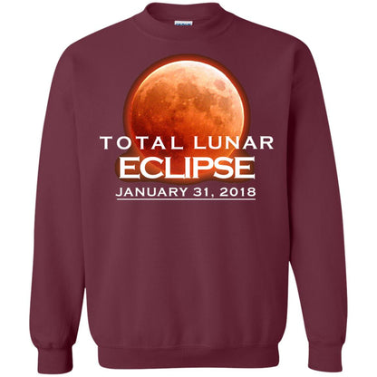 Lunar Eclipse T-shirt January 31, 2018 Graphic T-shirt Maroon