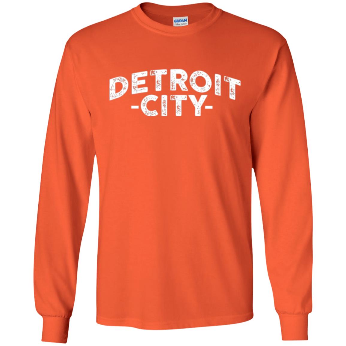 Detroit Michigan T-shirt Orange