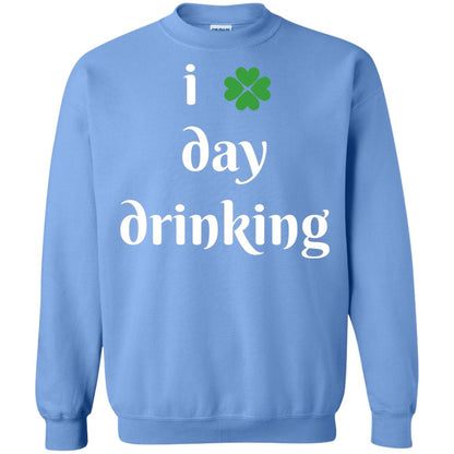 I Day Drinking Funny St Patricks Day T-shirt Carolina Blue