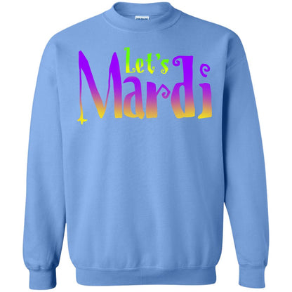 Mardi Gras T-shirt Let's Mardi Carolina Blue