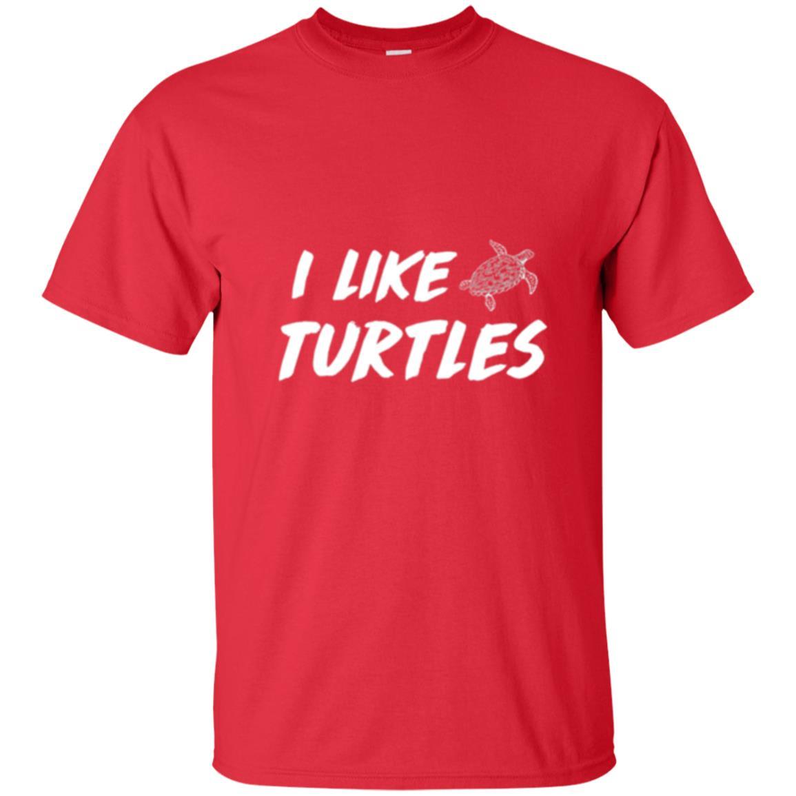 Turtle Lover T-shirt I Like Turtles Red