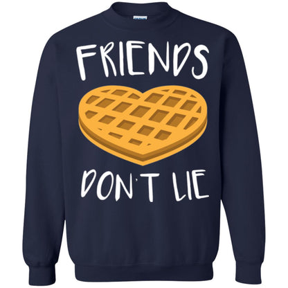 Funny Waffle T-shirt Friends Don_t Lie Navy