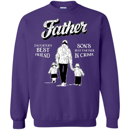 Father Is Daugther's Best Friend Son's Best Partner In Crime Shirt Purple