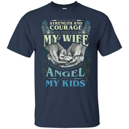 He Sent Me My Wife And My Kids Family Shirt Navy