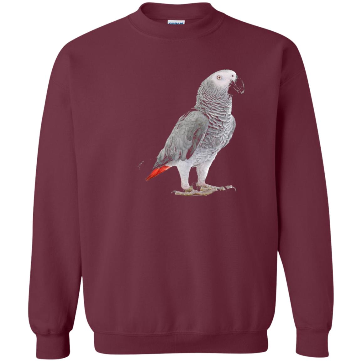 Funny African Grey Parrot Bird T-shirt Maroon
