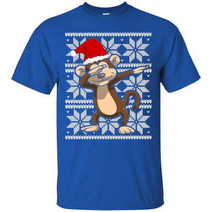 Christmas T-shirt Dabbing Monkey Royal
