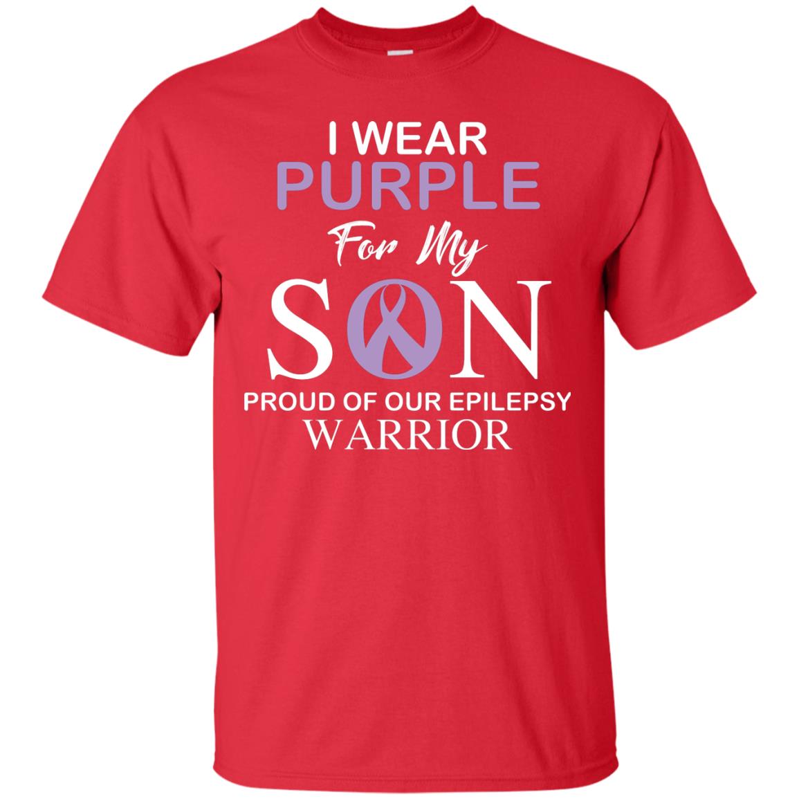 Epilepsy Warrior T-shirt I Wear Purple For My Son Proud Of Our Epilepsy Warrior Red