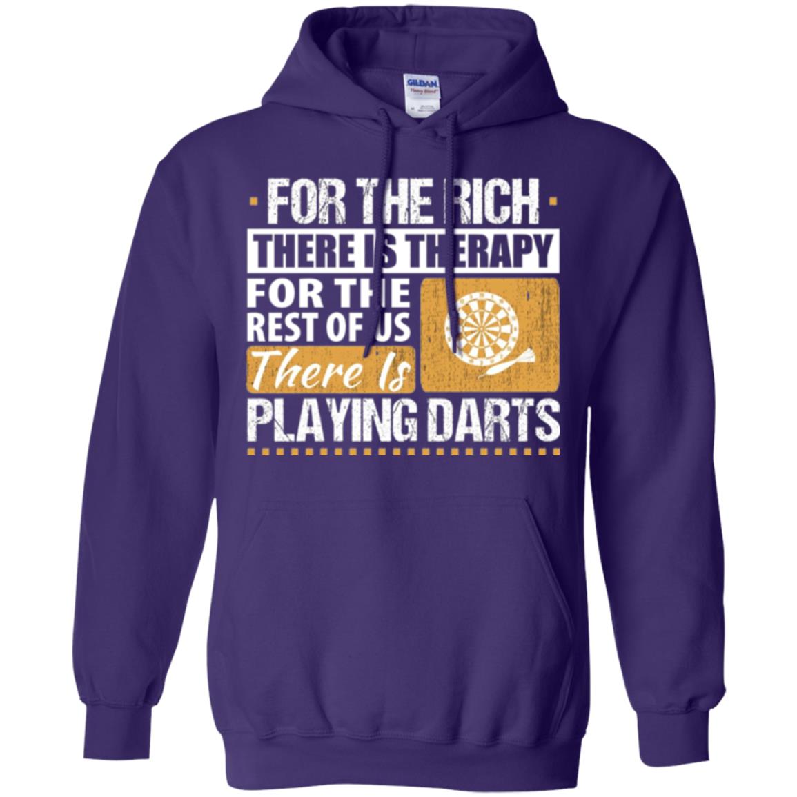Dart Game T-shirt For The Rich There Is Therapy Playing Darts Purple