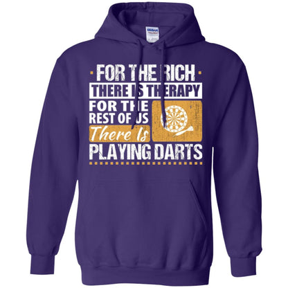 Dart Game T-shirt For The Rich There Is Therapy Playing Darts Purple