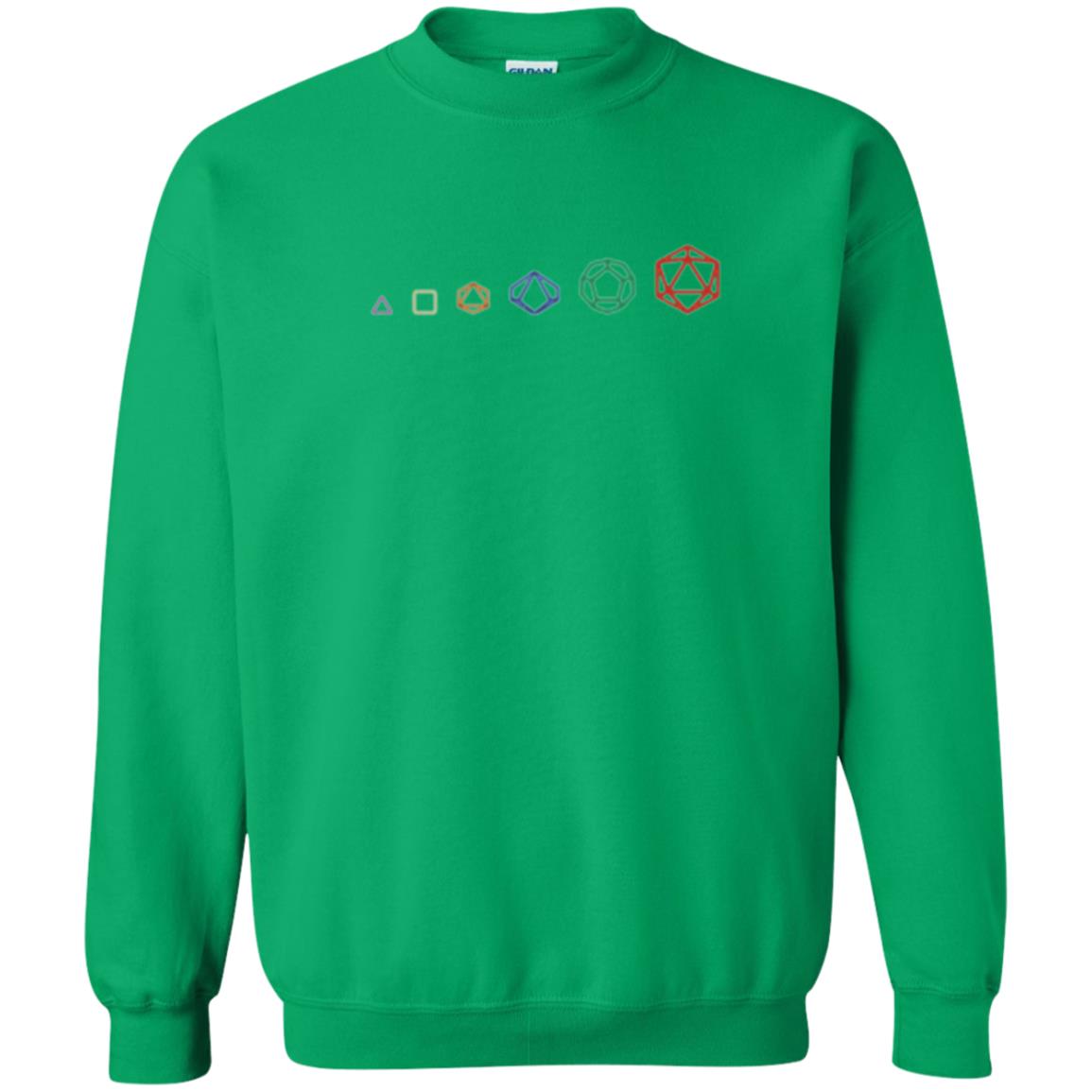 D20 Dice Evolution Role Playing T-shirt Irish Green