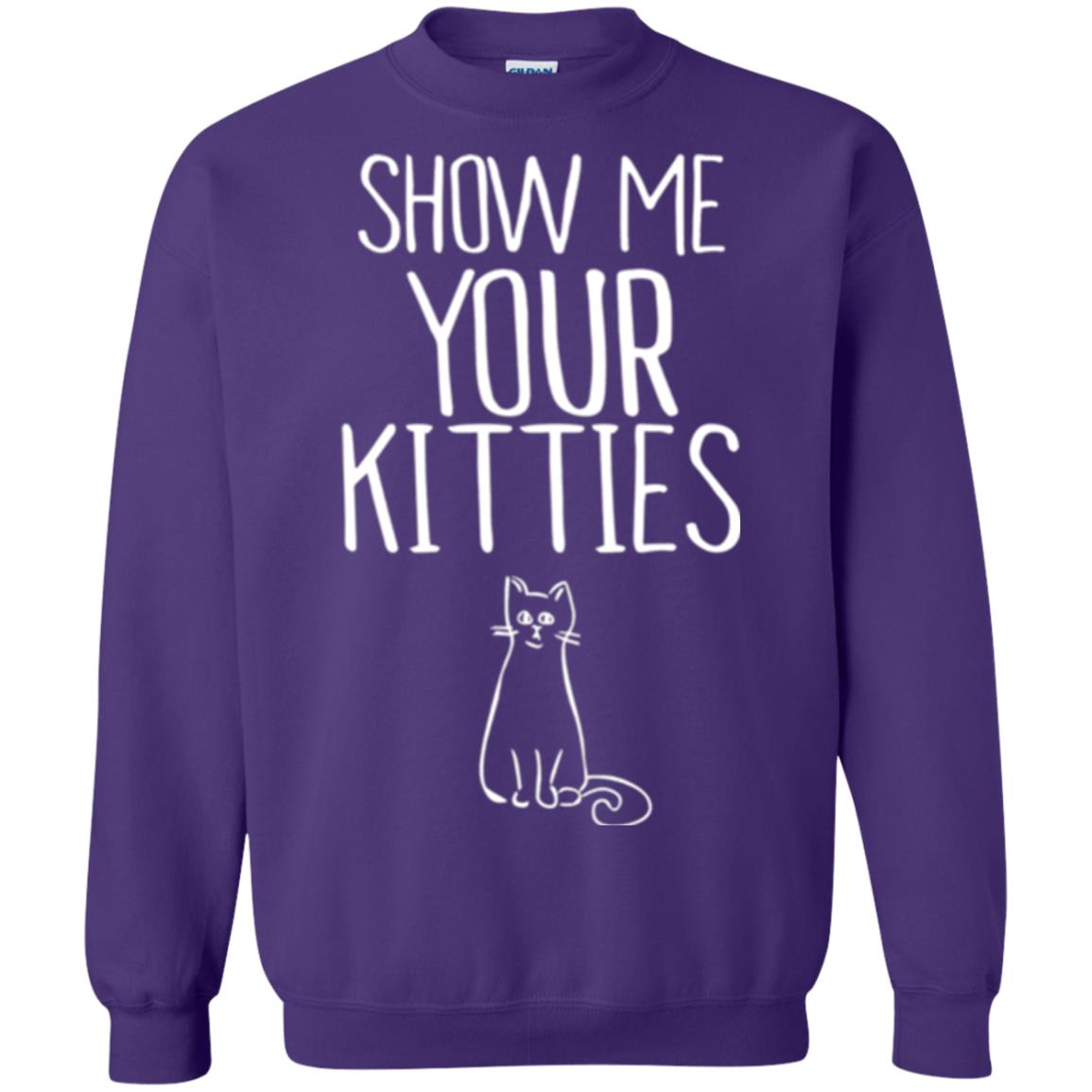 Cat Lovers T-shirt Show Me Your Kitties Purple
