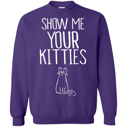 Cat Lovers T-shirt Show Me Your Kitties Purple